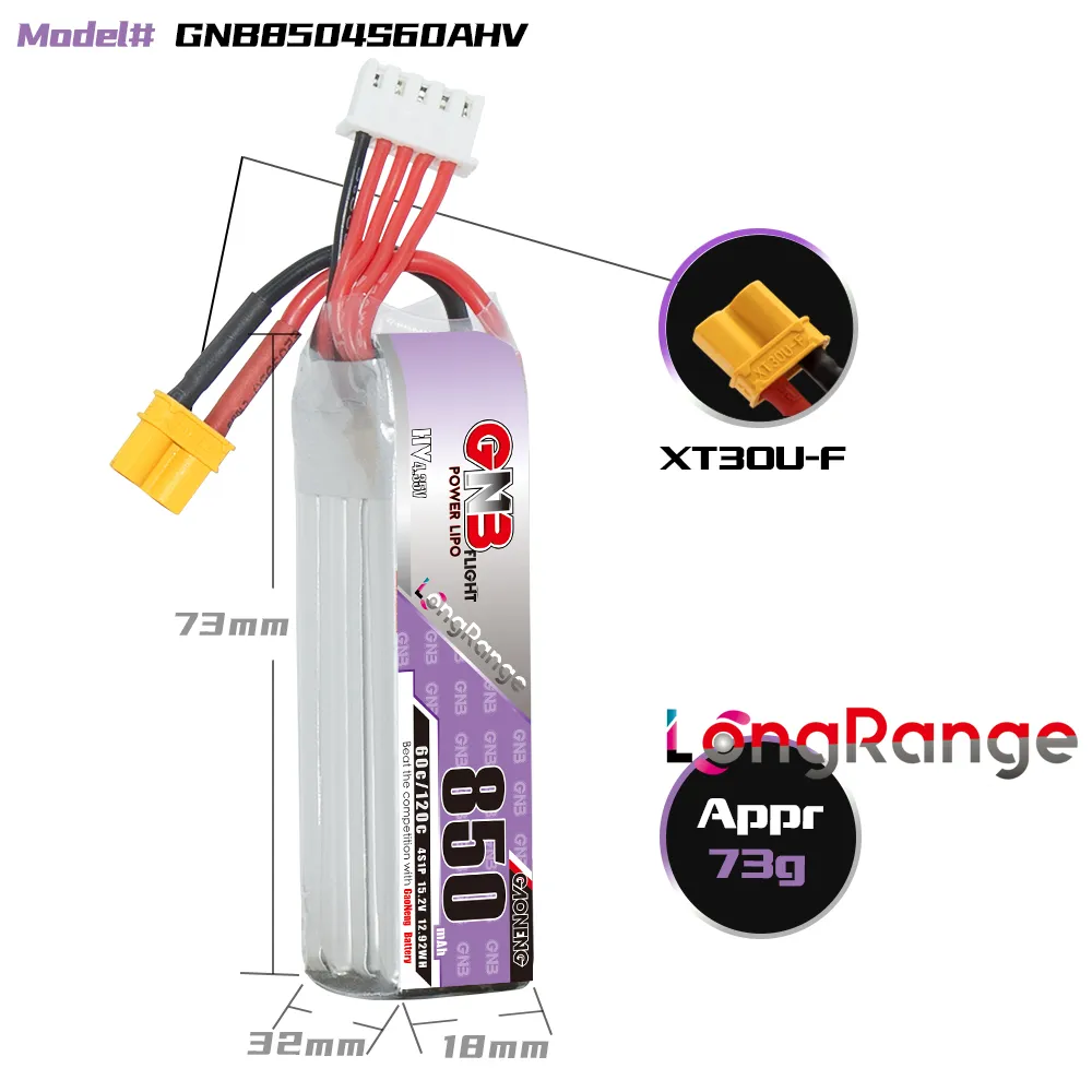 GAONENG GNB LiPo Battery 850mA - огляд і ціна Drone Battery 4S