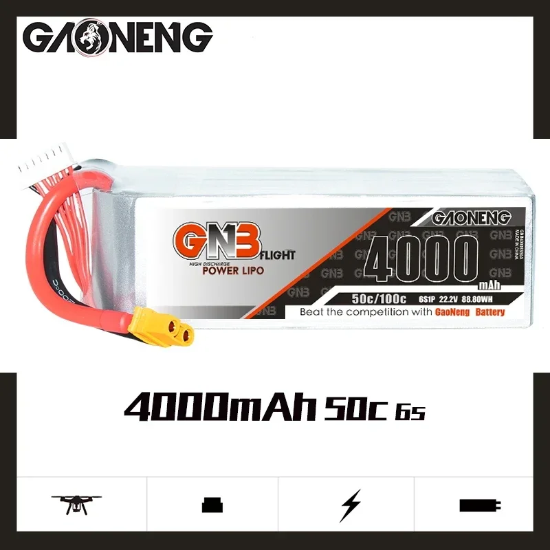 GAONENG GNB 4000mAh 6S 50C 100 - огляд і ціна Drone Battery 4S