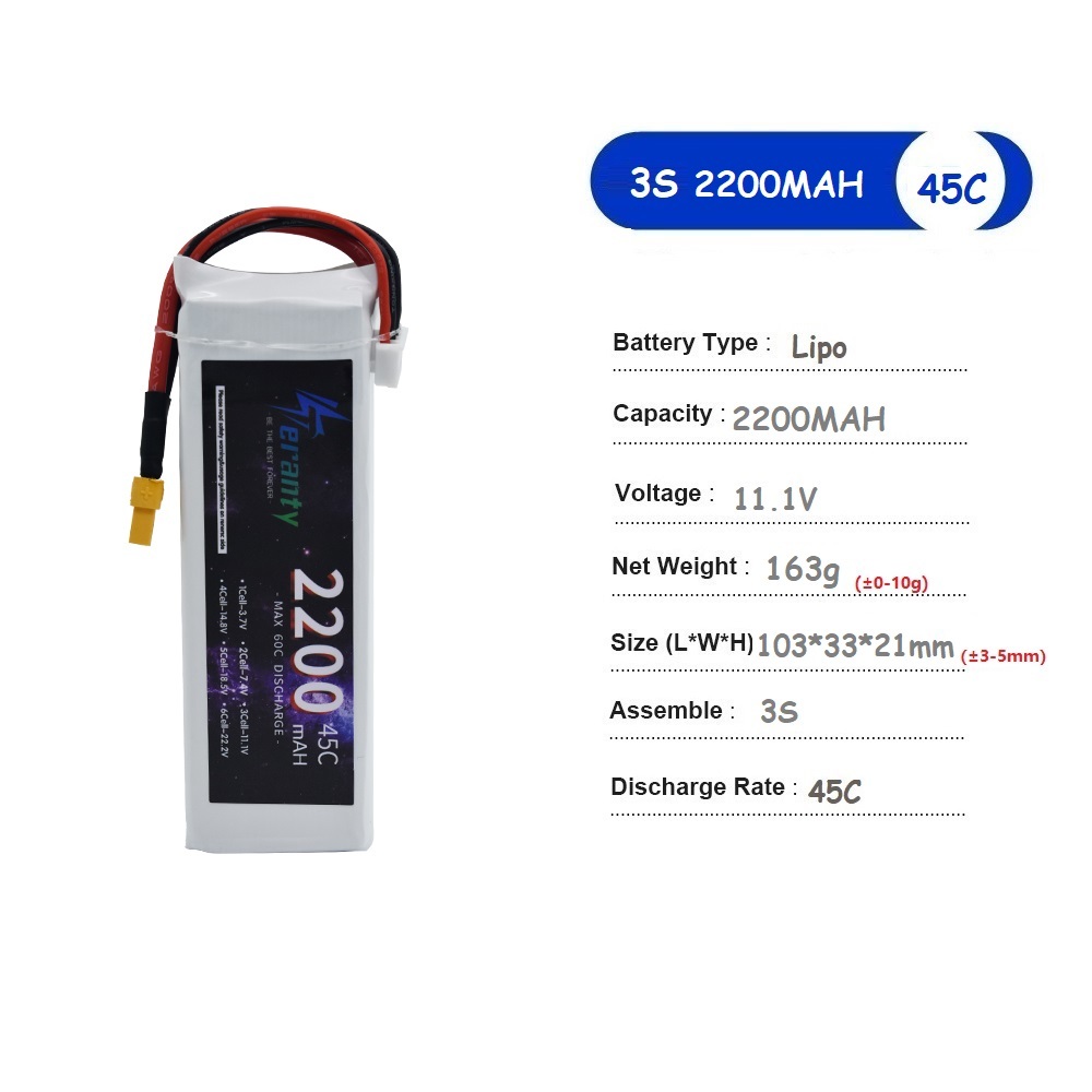 3S 11.1V Lipo Battery Deans XT - огляд і ціна Drone Battery 4S