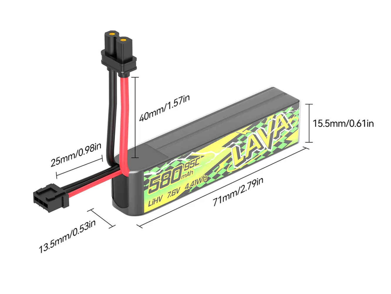 BETAFPV 95C LAVA II 2S Battery - огляд і ціна Drone Battery Li-Ion